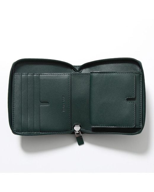 Burberry Green Vine Check Medium Zip Wallet for men