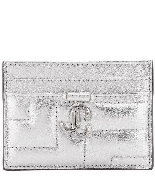 Jimmy Choo White Umika Leather Card Case