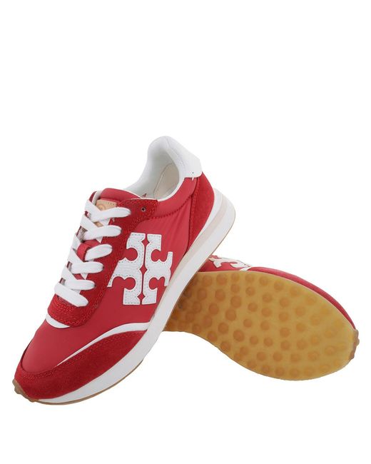 Tory Burch Red Destiny Low-Top Sneakers
