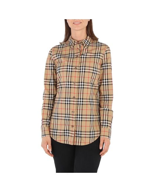 Burberry Multicolor Luka Checked Stretch-cotton Shirt