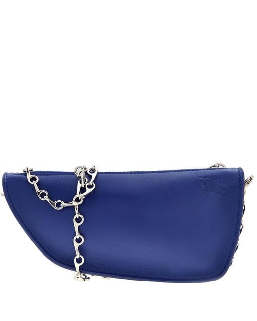Burberry Blue Micro Mini Shield Sling Bag