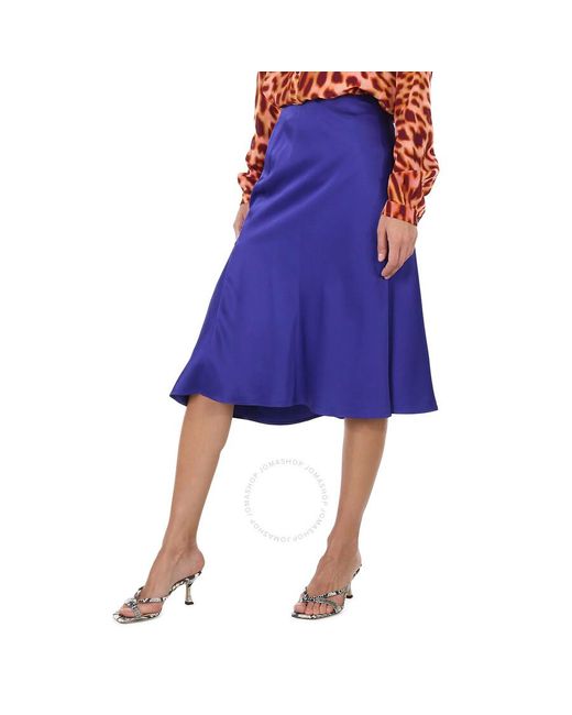 Stella McCartney Blue Double Satin Midi Slip Skirt