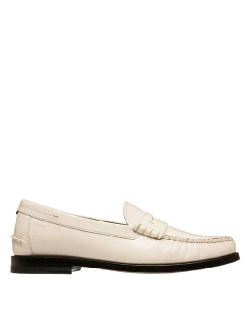 Bally Natural Cologny Coelo Leather Moccassins, Brand Size 36 Us