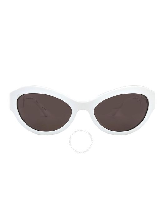 Michael Kors White Burano Brown Oval Sunglasses Mk2198 310073 59