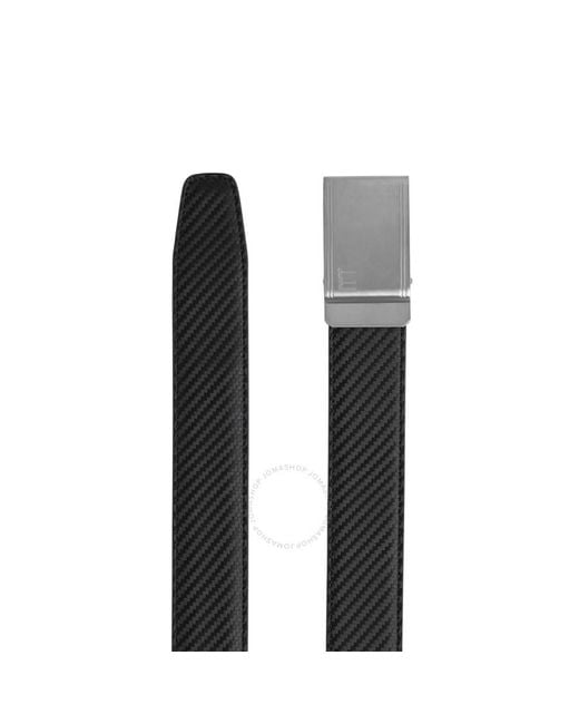 Dunhill Black Automatic Racing Buckle 35Mm Chassis Leather Belt, for men