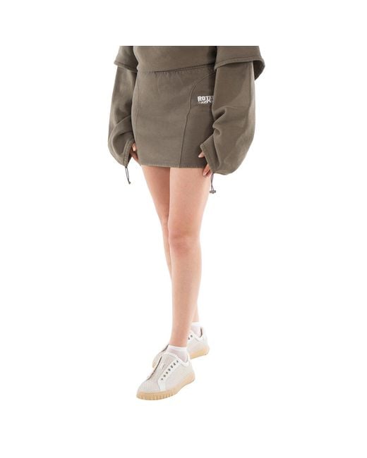 ROTATE BIRGER CHRISTENSEN Gray Ladies Enzyme Sweat Mini Skirt