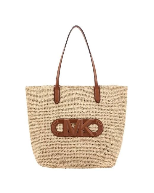 Michael Kors Natural Michael Eliza Oversized Straw Tote Bag