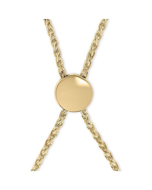 Haus of Brilliance Metallic 14K Over Sterling 1/10 Cttw Diamond Infinity Loop Adjustable Bolo Tennis Bracelet