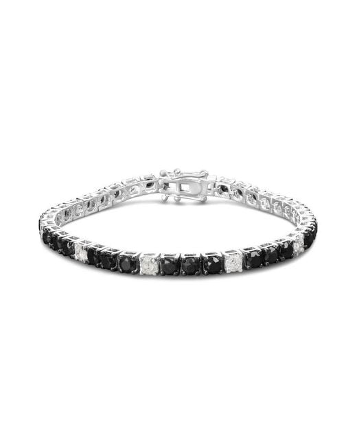 Haus of Brilliance Metallic 925 Sterling 12.0 Cttw And Diamond Tennis Bracelet (I-J Color, I2-I3 Clarity)