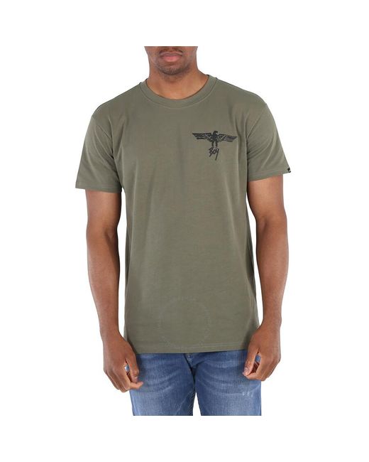 BOY London Green Dusty Khaki Boy Poster Cotton T-shirt for men