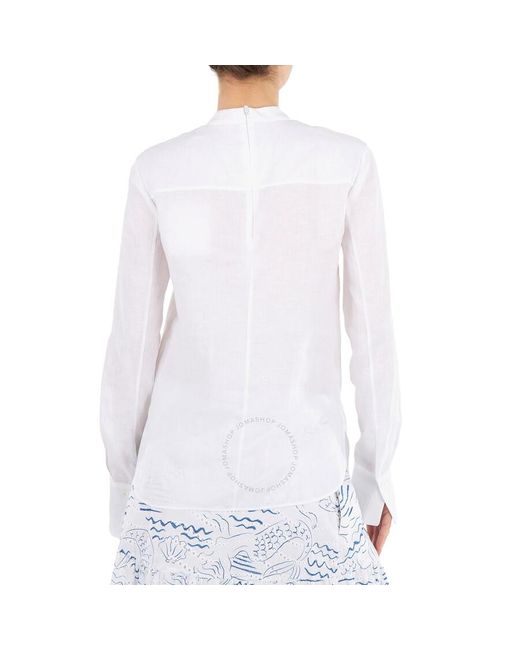 Chloé White Floral Embroidered Top