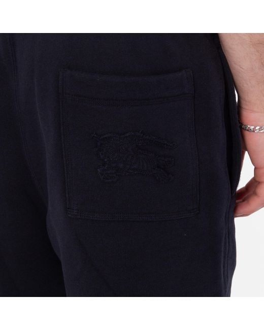 Burberry Black Equestrian Knight Design Cotton Shorts for men
