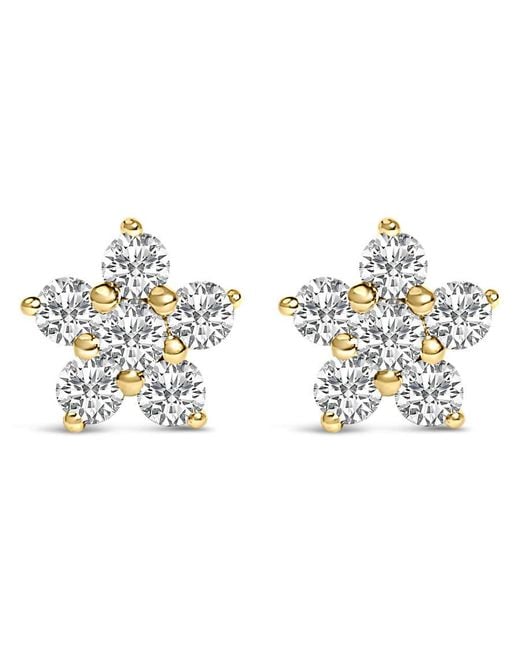 Haus of Brilliance Metallic 10K 1/2 Cttw Lab Grown Diamond Star Stud Earrings