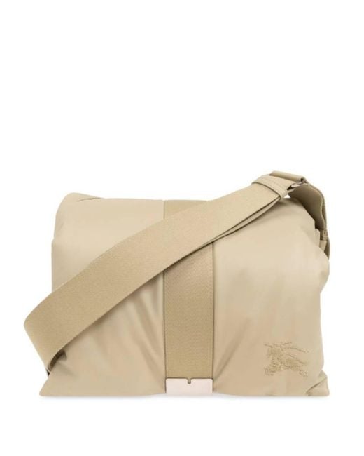 Burberry Natural Equestrian Knight Pillow Crossbody Bag for men