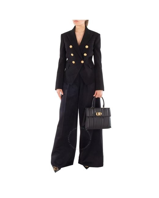 Ferragamo Black The New Gancini Top Handle Bag