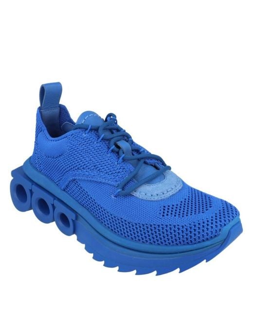 Ferragamo Blue Ferragamo Nima Technical Knit Running Sneakers