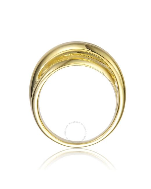 Rachel Glauber Metallic Gold Plated Modern Ring
