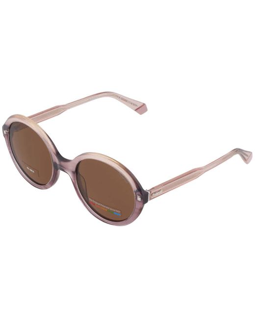 Polaroid Brown Core Polarized Bronze Oval Sunglasses Pld 4114/s/x 05kc/sp 54