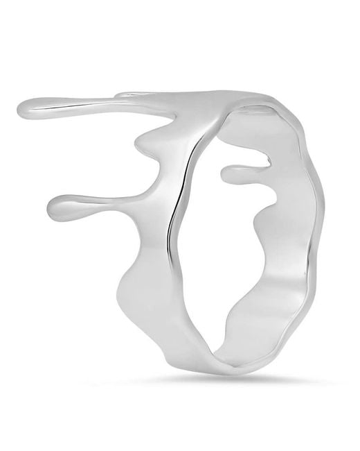 Kylie Harper White Sterling 'Melting' Band Ring
