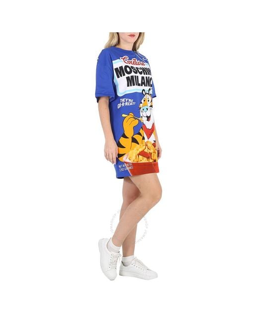 Moschino Blue X kellogg's Tony The Tiger Graphic T-shirt Dress