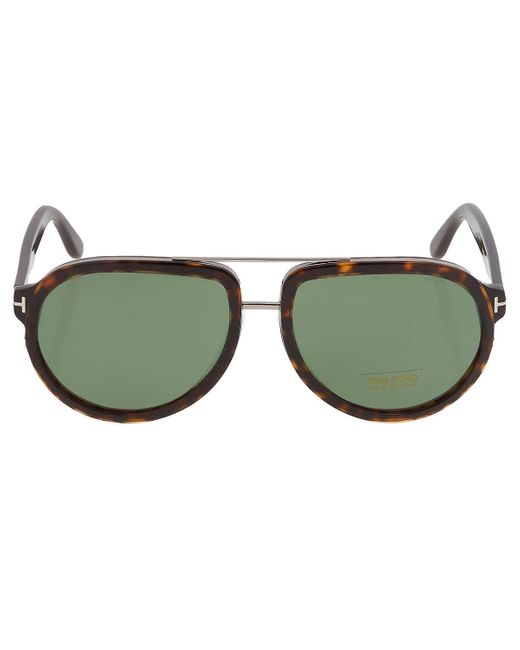 Tom Ford Green Geoffrey Pilot Sunglasses for men