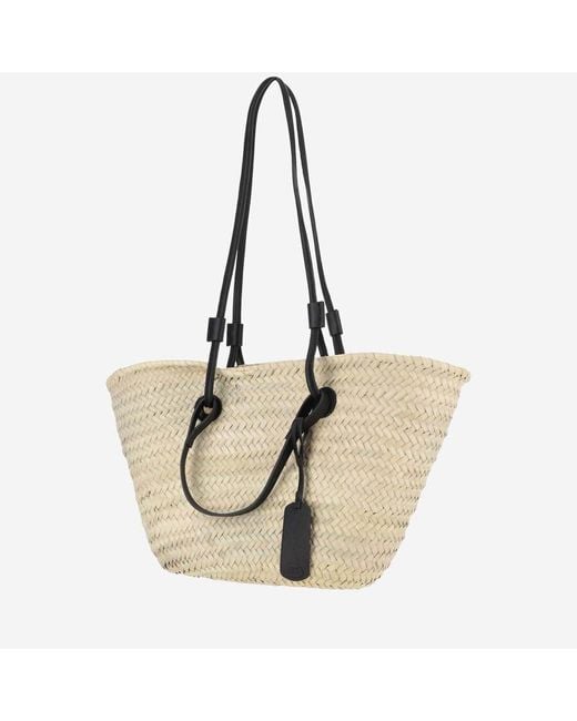 Filippo Catarzi 1910 Natural Straw Bag With Logo