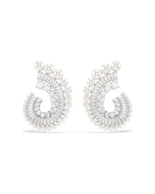 Swarovski White X Ariana Grande Mixed Cuts Drop Earrings
