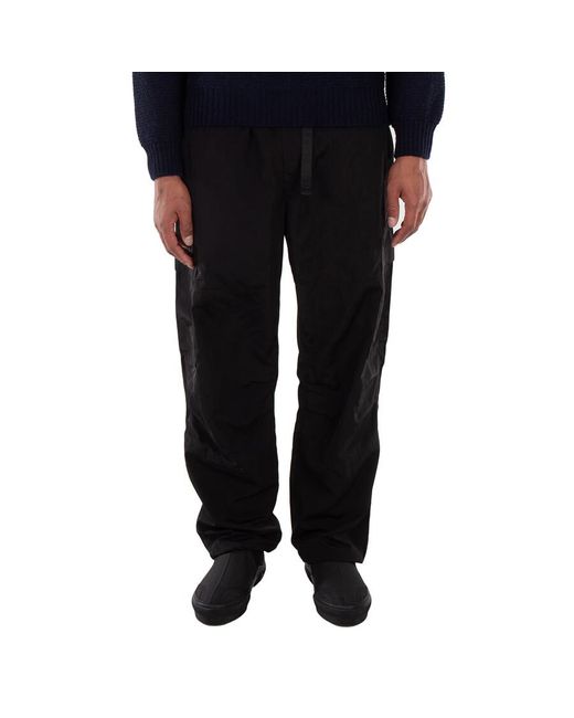 Lacoste Black Water Repellent Taffeta Relaxed Cargo Pants for men