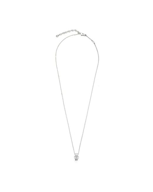 Gucci White Interlocking Sterling Necklace