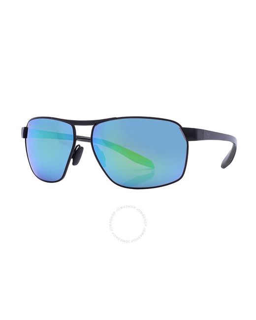 Maui Jim Blue The Bird Mauigreen Rectangular Sunglasses Gm835-15b 62 for men