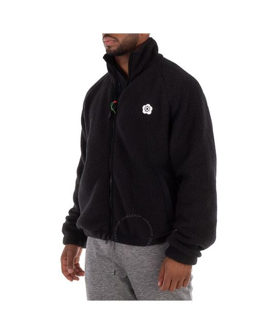 KENZO Black Boke Flower Motif Long Sleeve Sweater for men