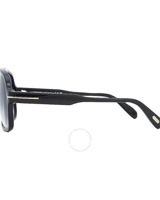 Tom Ford Multicolor Falconer Smoke Gradient Navigator Sunglasses Ft0884 01b 60 for men