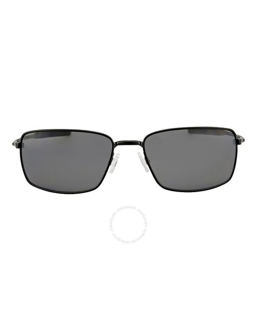 Oakley Gray Square Wire Polarized Rectangular Sunglasses Oo4075 407504 60 for men