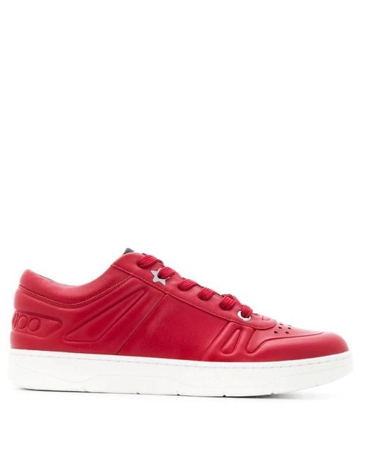 Jimmy Choo Red Hawaii/M Calf Leather Trainers, Brand Size 41 (Us for men