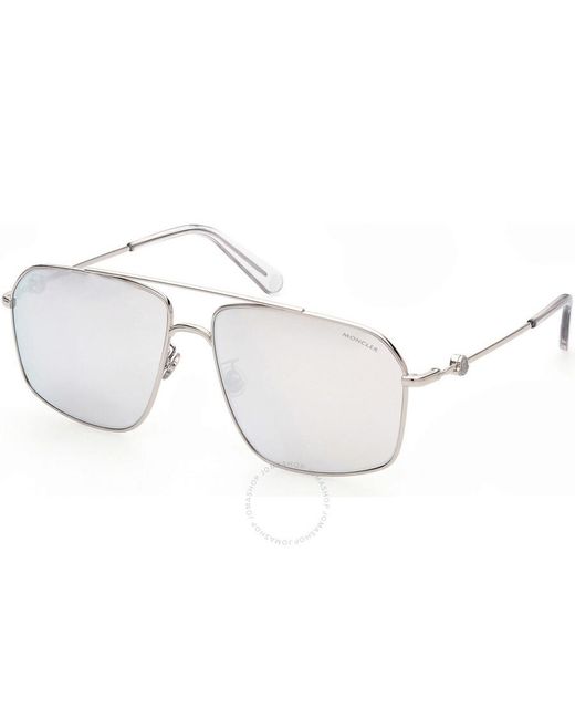 Moncler Metallic Polarized Smoke Navigator Sunglasses Ml0216-d 16d 62 for men