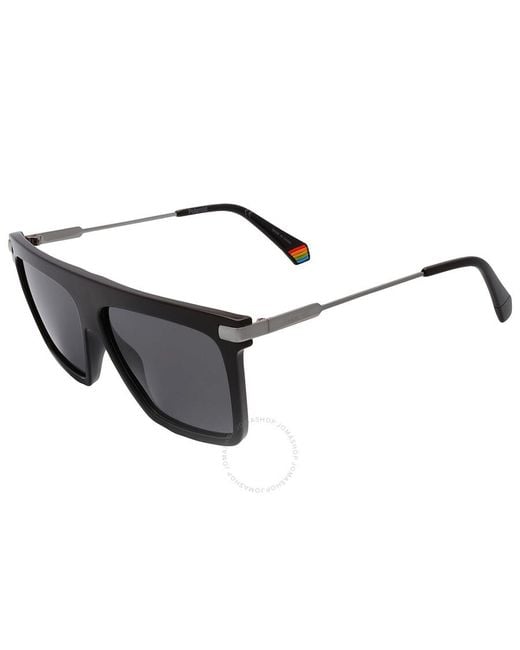 Polaroid Gray Core Polarized Grey Browline Sunglasses Pld 6179/s 0807/m9 58 for men
