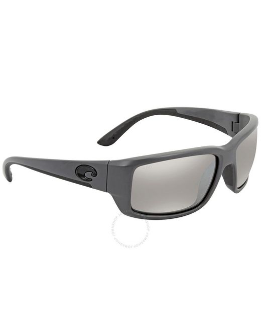 Costa Del Mar Gray Fantail Copper Silver Mirror Polarized Glass Sunglasses Tf 98 Oscglp 59 for men