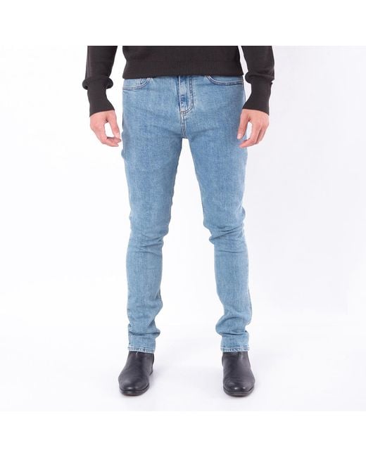 Burberry Blue Harloe Straight Hem Mid Rise Jeans, Waist for men