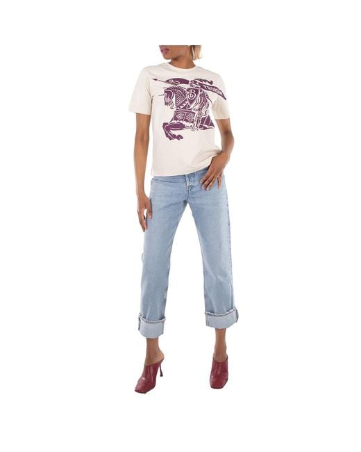 Burberry Multicolor Logo Printed Cotton T-Shirt