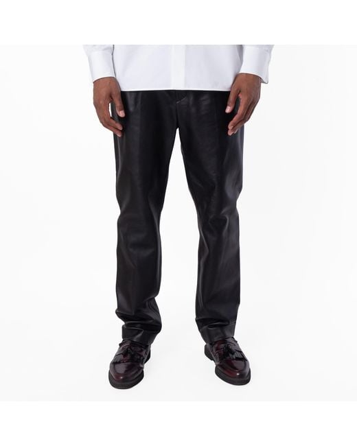 Bally Black Leather Trousers for men
