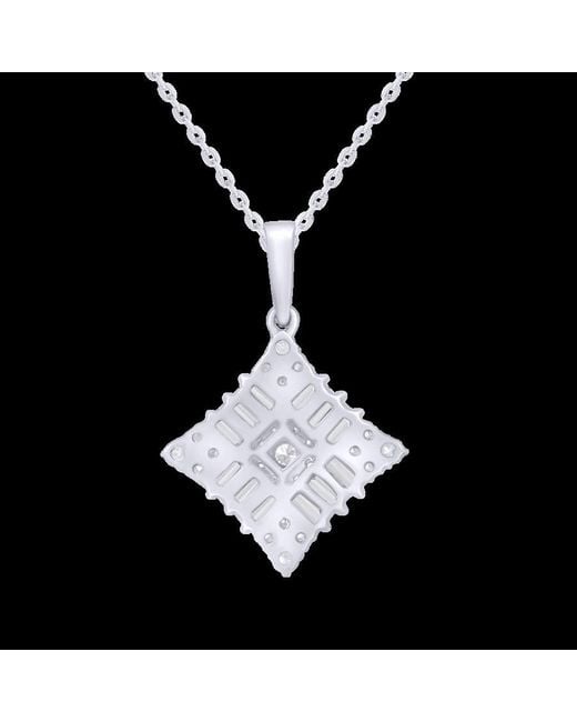 Brilliant Diamond White 14Kt 1.00 Carat Lab Grown Diamond Pendant Necklace For
