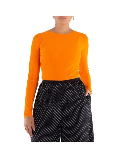 MM6 by Maison Martin Margiela Long sleeve Bodysuit in Orange Lyst UK