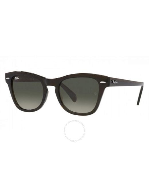 Ray-Ban Black Grey Gradient Square Sunglasses Rb0707s 664271 50