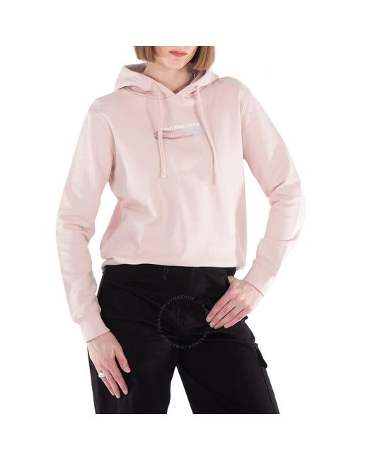 Calvin Klein Pink Diffused Box Hoodie