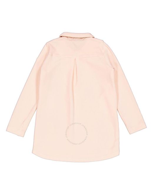 Moncler Pink Girls Pastel Plush Chenille Long-sleeve Dress