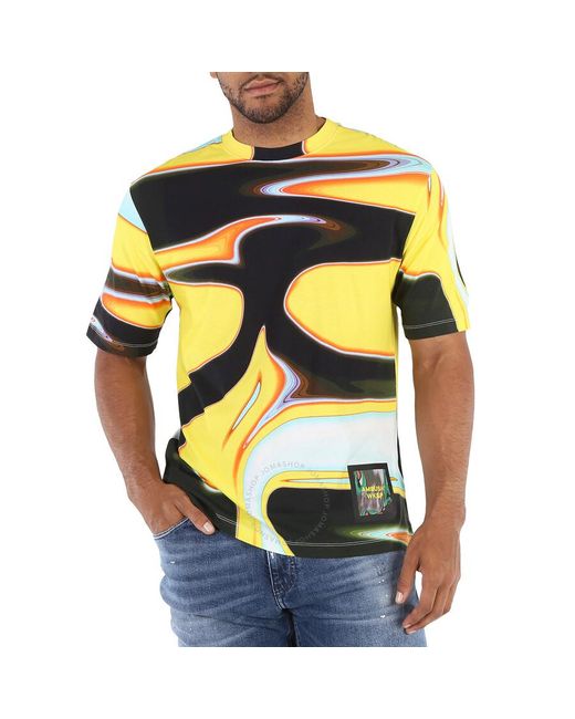 Ambush Multicolor Abstract Print Cotton Jersey T-shirt for men