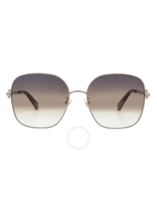 Kate Spade Grey Shaded Brown Square Sunglasses Talya/f/s 0au2/pr 59