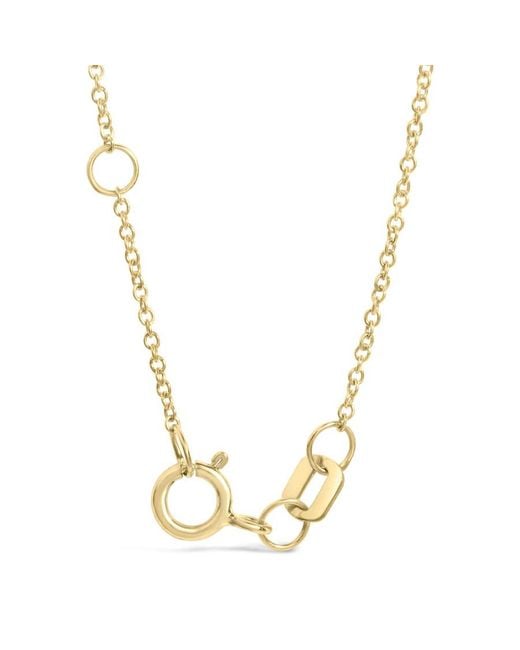 Haus of Brilliance Metallic 10K 1/10 Cttw Diamond Paperclip Charm Adjustable Link Bracelet