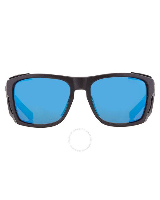 Costa Del Mar King Tide 6 Blue Mirror Polarized Glass Wrap Sunglasses 6s9112 911201 58 for men