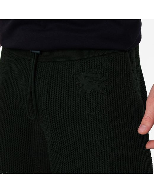 Burberry Green Ekd Embroidered Cotton Mesh Shorts for men